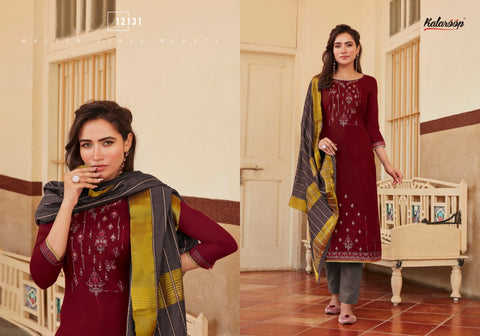 Kalaroop Kajree  Crysta Jam Silk Cotton Casual Wear Kurti Collection