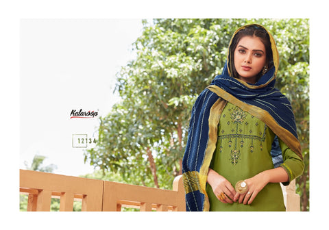 Kalaroop Kajree  Crysta Jam Silk Cotton Casual Wear Kurti Collection
