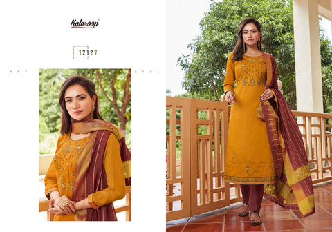 Kalaroop Kajree  Crysta Jam Silk Cotton Casual Wear Kurti Collection