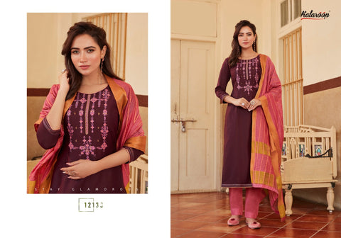 Kalaroop Kajree  Crysta Jam Silk Cotton Casual Wear Kurti Collection