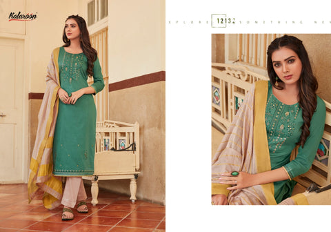Kalaroop Kajree  Crysta Jam Silk Cotton Casual Wear Kurti Collection