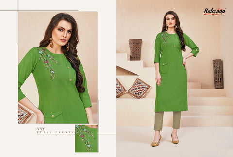 Kalaroop Presents Shelby Vol 2 Rayon Fancy Designer Kurtis Collections