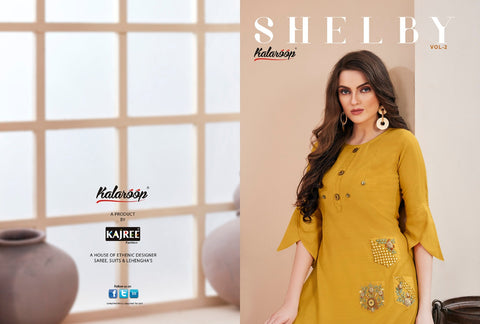 Kalaroop Presents Shelby Vol 2 Rayon Fancy Designer Kurtis Collections