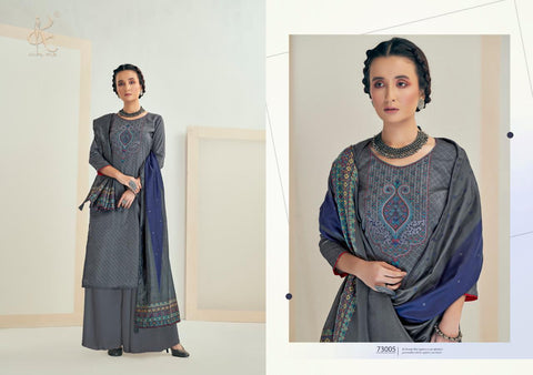 Kapil Fab Maryam Jam Print Cotton Embroidery Work Salwar Kameez