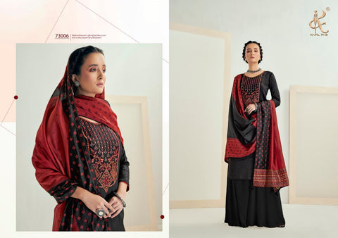 Kapil Fab Maryam Jam Print Cotton Embroidery Work Salwar Kameez