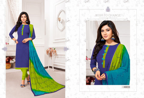Kapil Fab Presents Ulimate Cotton Casual Wear Salwar Suits