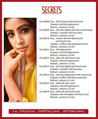 Kapil Trendz Presents Secrets Silk Fancy Designer Salwar Suits