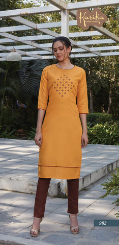 Karika Launched Scarlet Cotton Casual Wear Kurtis Collection