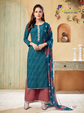 Karissa Presents Paalav Rayon Stylish Designer Kurtis With Plazzo