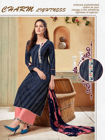 Karissa Presents Paalav Rayon Stylish Designer Kurtis With Plazzo