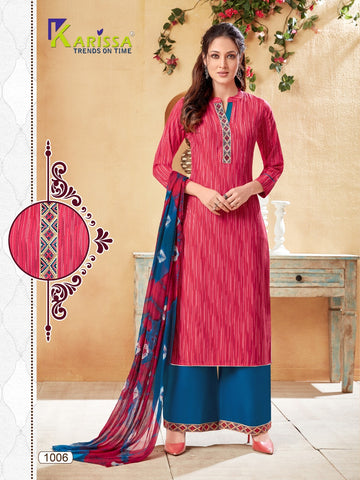 Karissa Presents Paalav Rayon Stylish Designer Kurtis With Plazzo