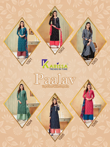 Karissa Presents Paalav Rayon Stylish Designer Kurtis With Plazzo