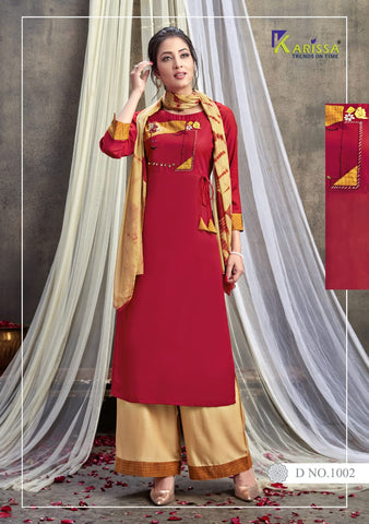 KARISSA KURTI VINESSA FANCY KURTI WEAR PLAZZO