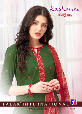 Falak International Kasmiri Vol 4 Cotton Casual Wear Salwar Kameez
