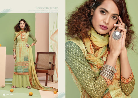 Keshar Kazri Cotton Fabric Digital Print Salwar Kameez