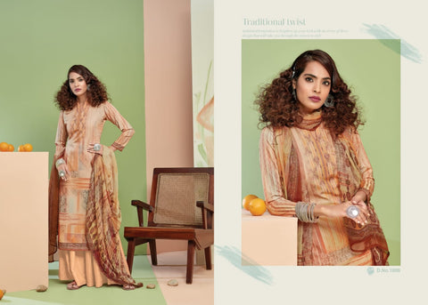 Keshar Kazri Cotton Fabric Digital Print Salwar Kameez