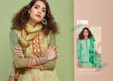 Keshar Kazri Cotton Fabric Digital Print Salwar Kameez