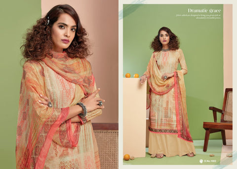 Keshar Kazri Cotton Fabric Digital Print Salwar Kameez