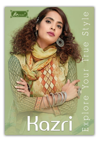 Keshar Kazri Cotton Fabric Digital Print Salwar Kameez