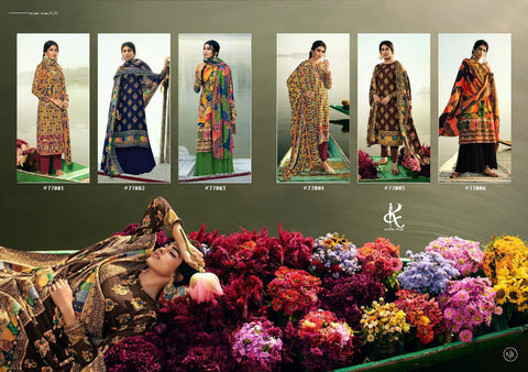 Kesar Presents Aazeen Pashmina Printed Casual Wear Salwar Suits