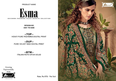 Kesar Presents Esma Heavy Pashmina Printed Fancy Designer Salwar Kameez