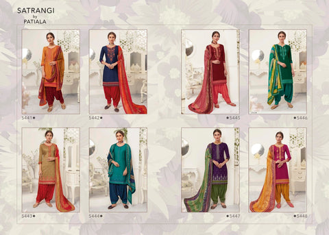 Kessi Fabrics Satrangi By Patiyala Jam Silk Embroiderey Work Suits
