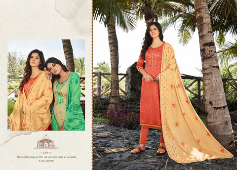 Kessi Fabric Launched Taj Vol 2 Jam Silk Embroidery Work Fancy Designer Salwar Suits