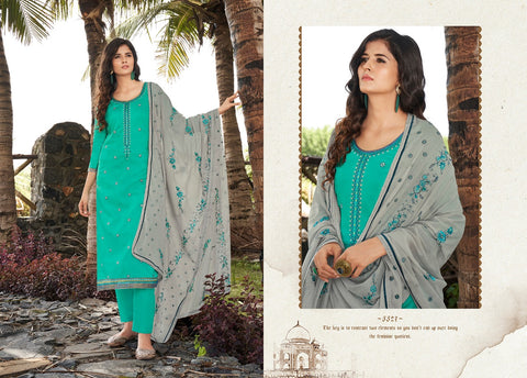 Kessi Fabric Launched Taj Vol 2 Jam Silk Embroidery Work Fancy Designer Salwar Suits