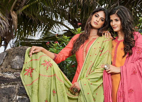 Kessi Fabric Launched Taj Vol 2 Jam Silk Embroidery Work Fancy Designer Salwar Suits