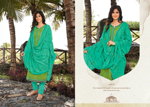 Kessi Fabric Launched Taj Vol 2 Jam Silk Embroidery Work Fancy Designer Salwar Suits