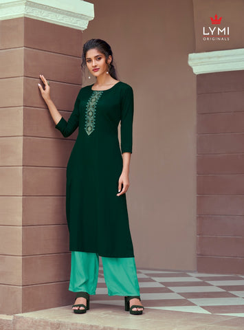 Kessi Fabrics Lymi Presents Runway Pure Rayon Designer Kurtis Collection
