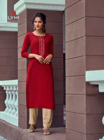 Kessi Fabrics Lymi Presents Runway Pure Rayon Designer Kurtis Collection
