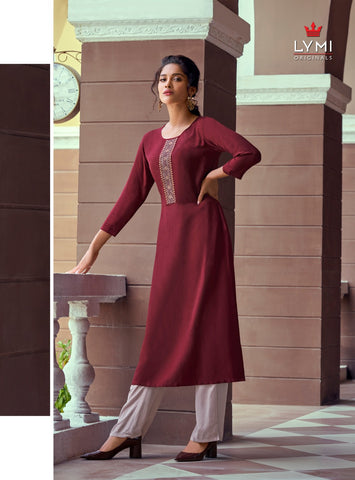 Kessi Fabrics Lymi Presents Runway Pure Rayon Designer Kurtis Collection