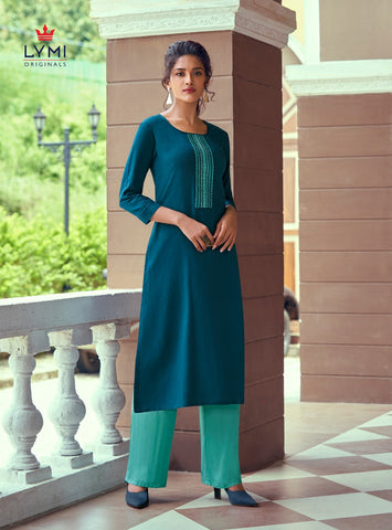 Kessi Fabrics Lymi Presents Runway Pure Rayon Designer Kurtis Collection