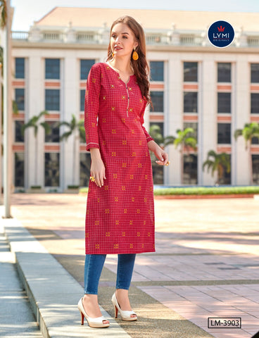 Kessi Fabrics Lymi Presents Grass Cotton Casual Wear Kurtis Collection
