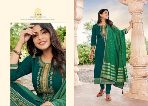 Kessi Fabrics Presents Shehnaj Jam Silk Embroidery Work Fancy Designer Salwar Suits