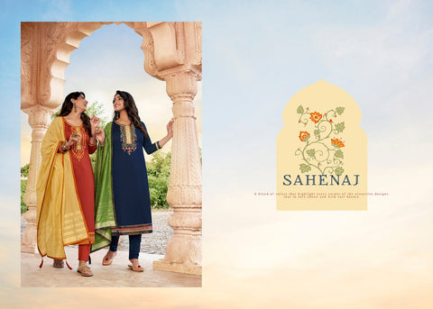 Kessi Fabrics Presents Shehnaj Jam Silk Embroidery Work Fancy Designer Salwar Suits