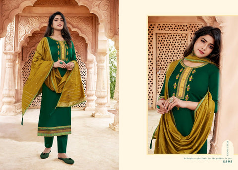 Kessi Fabrics Presents Shehnaj Jam Silk Embroidery Work Fancy Designer Salwar Suits
