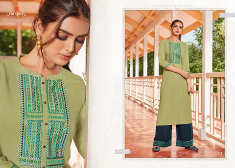 Kessi Fabrics Rangoon Launched Catwalk Vol 3 Rayon Fancy Designer Kurtis With Plazzo