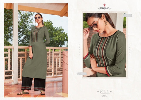 Kessi Fabrics Rangoon Launched Catwalk Vol 3 Rayon Fancy Designer Kurtis With Plazzo