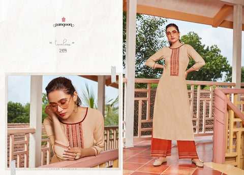 Kessi Fabrics Rangoon Launched Catwalk Vol 3 Rayon Fancy Designer Kurtis With Plazzo