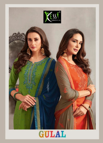 Kessi Launched Gulal Jam Silk Embroidery Fancy Designer Salwar Kameez