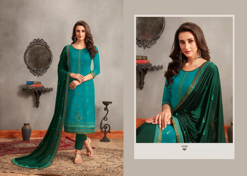 Kessi Launched Gulal Jam Silk Embroidery Fancy Designer Salwar Kameez