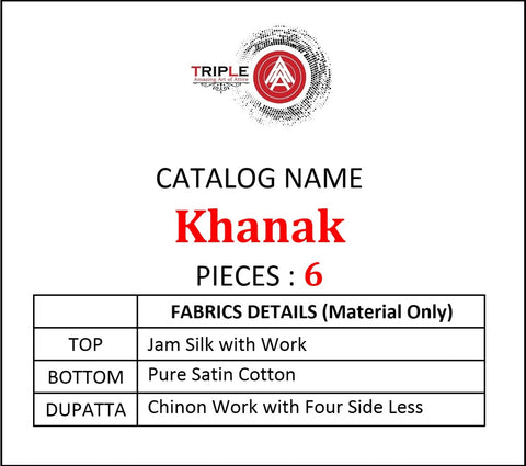 Triple A Presents Khanak Jam Silk Fancy Designer Salwar Suits