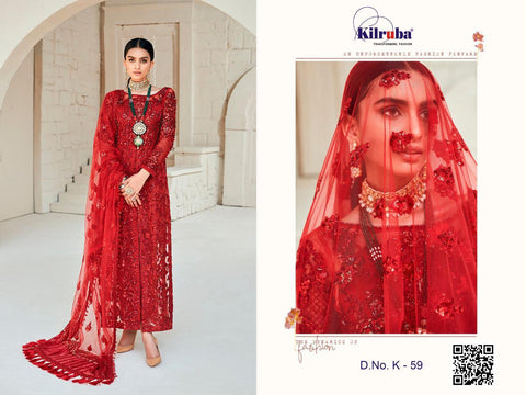 Kilruba Launched Super Net With Beautiful Embroidery Work Georgette Pakistani Salwar Suits