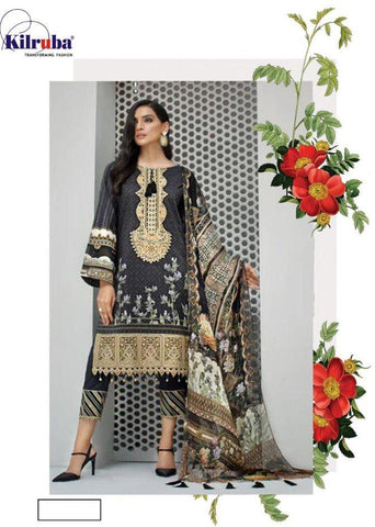 KILRUBA LAUNCHES IRIS LAWN COLLECTION PAKISTANI STYLE DRESS MATERIAL