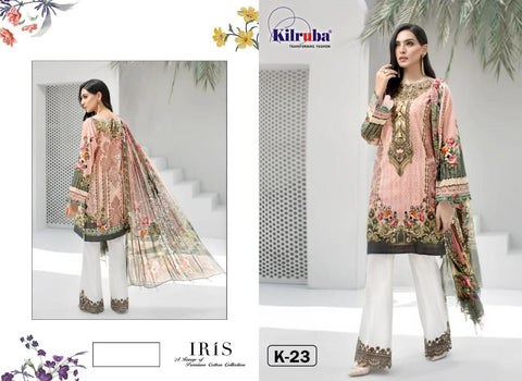 KILRUBA LAUNCHES IRIS LAWN COLLECTION PAKISTANI STYLE DRESS MATERIAL