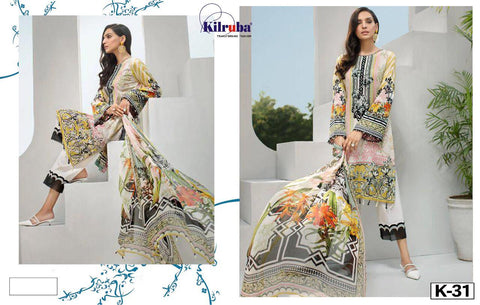 KILRUBA LAUNCHES IRIS LAWN COLLECTION PAKISTANI STYLE DRESS MATERIAL