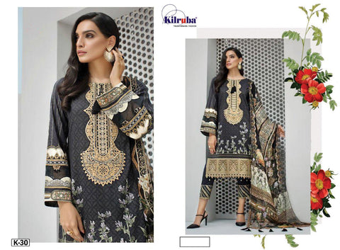 KILRUBA LAUNCHES IRIS LAWN COLLECTION PAKISTANI STYLE DRESS MATERIAL