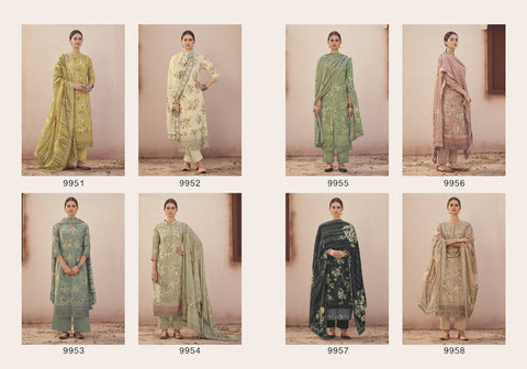 KIMORA HEER VOL 66 GARDEN DOLA SILK SUIT WITH CHICKEN KARI WORK